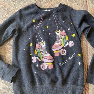 Paper Flower Roller Skate Graphic Sweatshirt - Kids’ Size 8